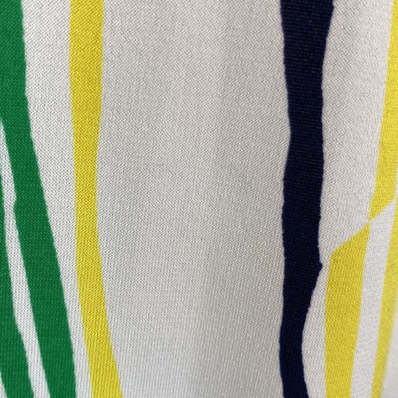 Lane Bryant White Abstract Print Tie Neck Flowy Blouse - Picture 10 of 15